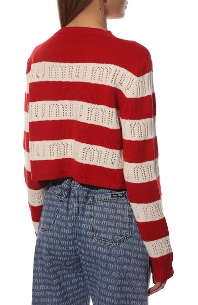 Шерстяной пуловер MIU MIU, арт. MML542-10AF-F0011, фото 4