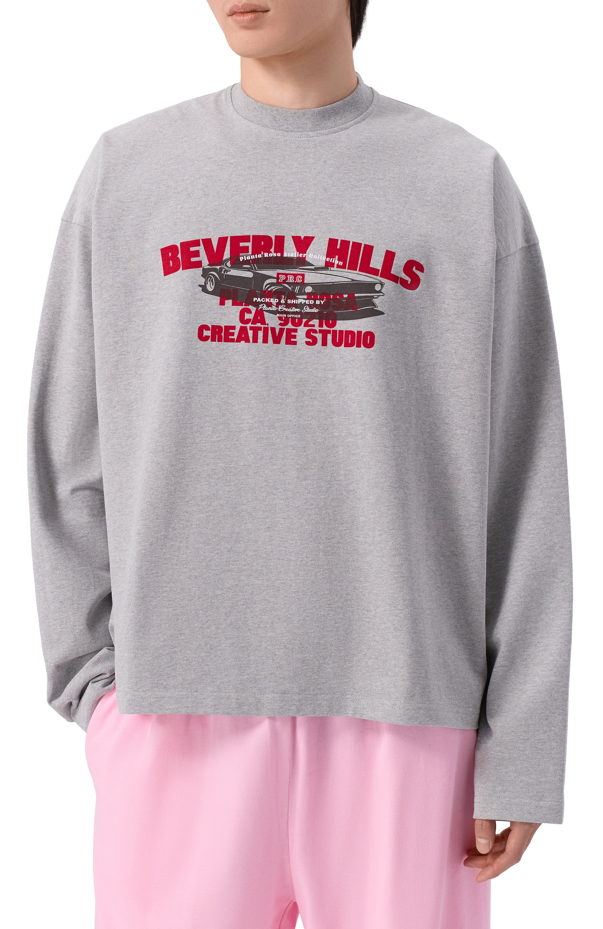 Хлопковый лонгслив PLANTA ROSA, арт. PR/L02.1/BEVERLY-MOMENTUM/300VELVET, фото 3