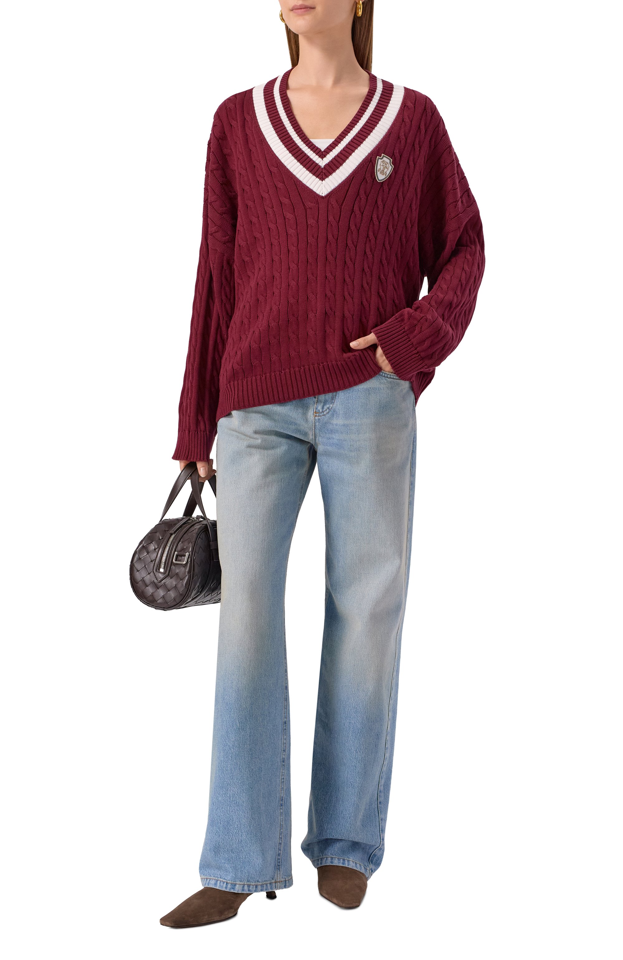 Хлопковый свитер BRUNELLO CUCINELLI, арт. M19756512, фото 2