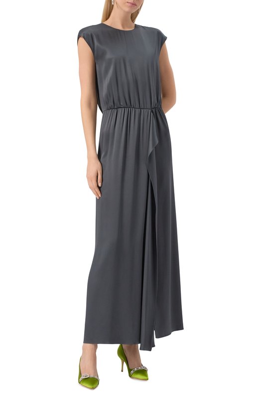 Атласное платье Giorgio Armani GW001317/TE10101 Серый  GW001317/TE10101 Фото 3