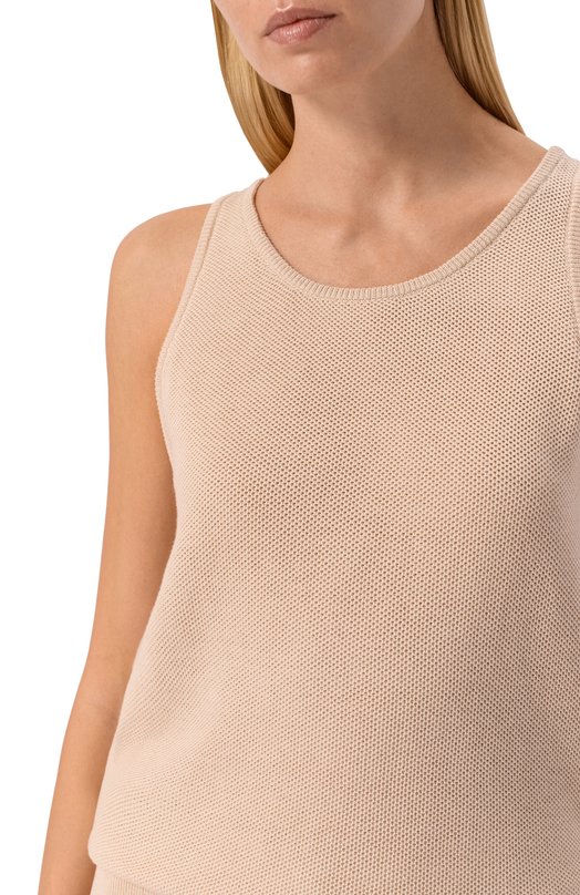 Топ из шелка и хлопка MVST WS61-606MU Бежевый  WS61-606MU Фото 5