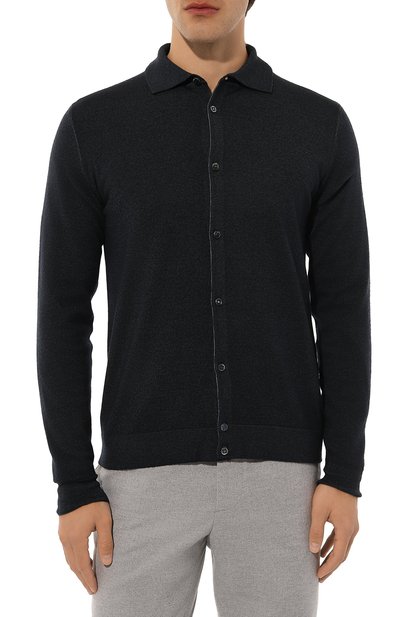 Шерстяная рубашка JACOB COHEN темно-синего цвета по цене 64900 руб., арт. U S H20 80 X 1591, фото 3 Шерстяная рубашка JACOB COHEN, арт. U S H20 80 X 1591, фото 3