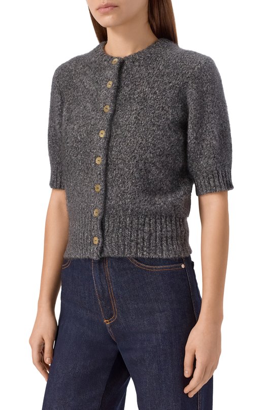 Кардиган из кашемира и шелка arch4 KNCD2594C Серый  KNCD2594C Фото 3