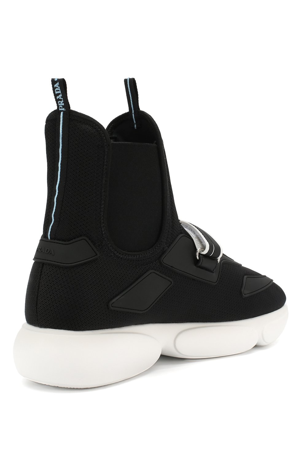 Высокие текстильные кеды с застежкой велькро PRADA, арт. 1T142L-3KM9-F0967-40, фото 4