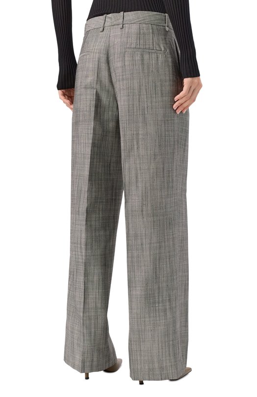 Брюки из шелка и шерсти Jil Sander J02KA0347/J55079 Серый  J02KA0347/J55079 Фото 4