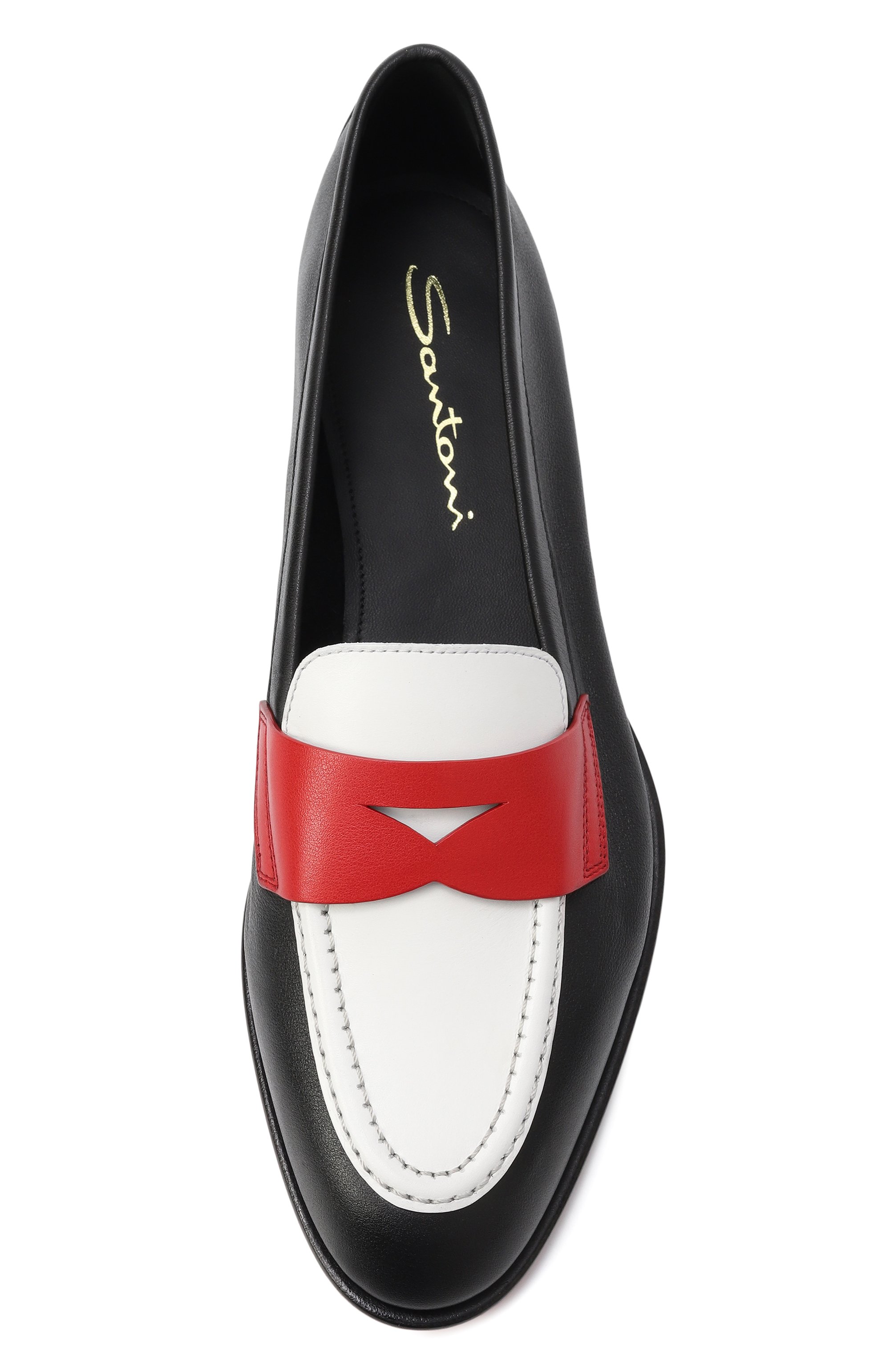 Кожаные пенни-лоферы SANTONI, арт. WUSG71491HAFSYTC, фото 6