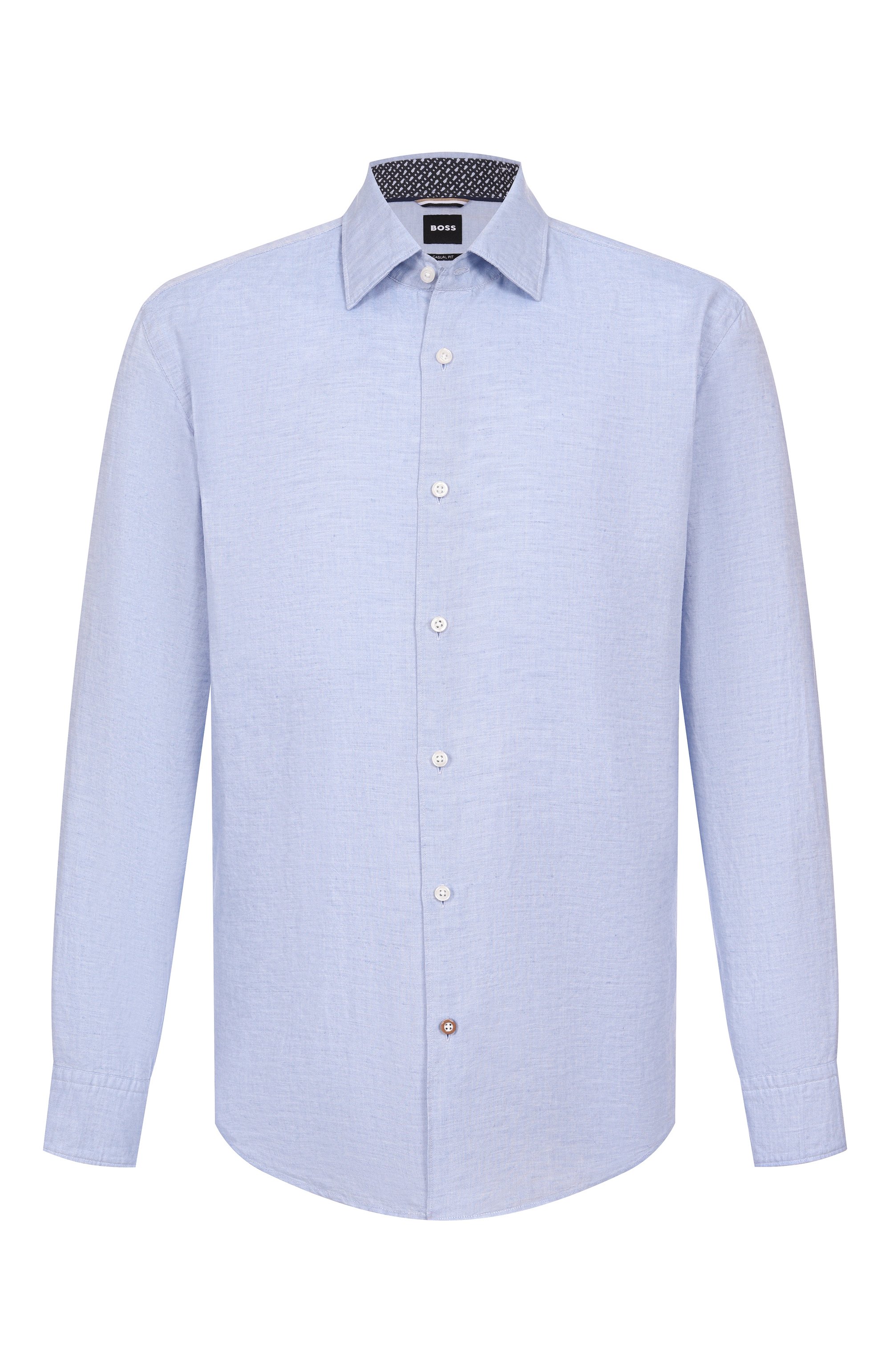 Рубашка изо льна и хлопка BOSS, арт. 50539531, фото 1