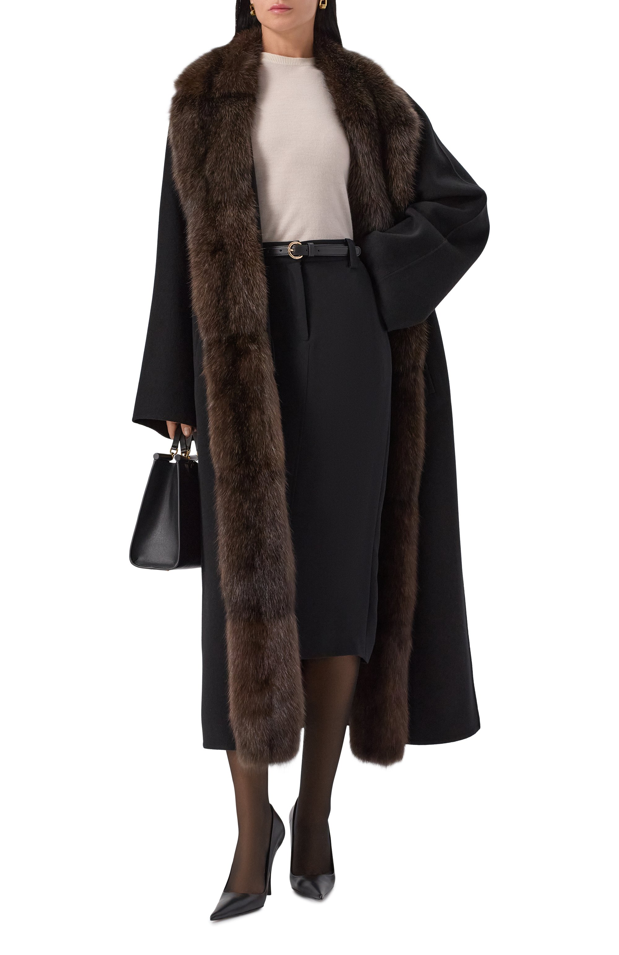 Пальто из шерсти и кашемира с воротником из соболя MVST, арт. FTBPL-Y326-1SB/LP1432, фото 2