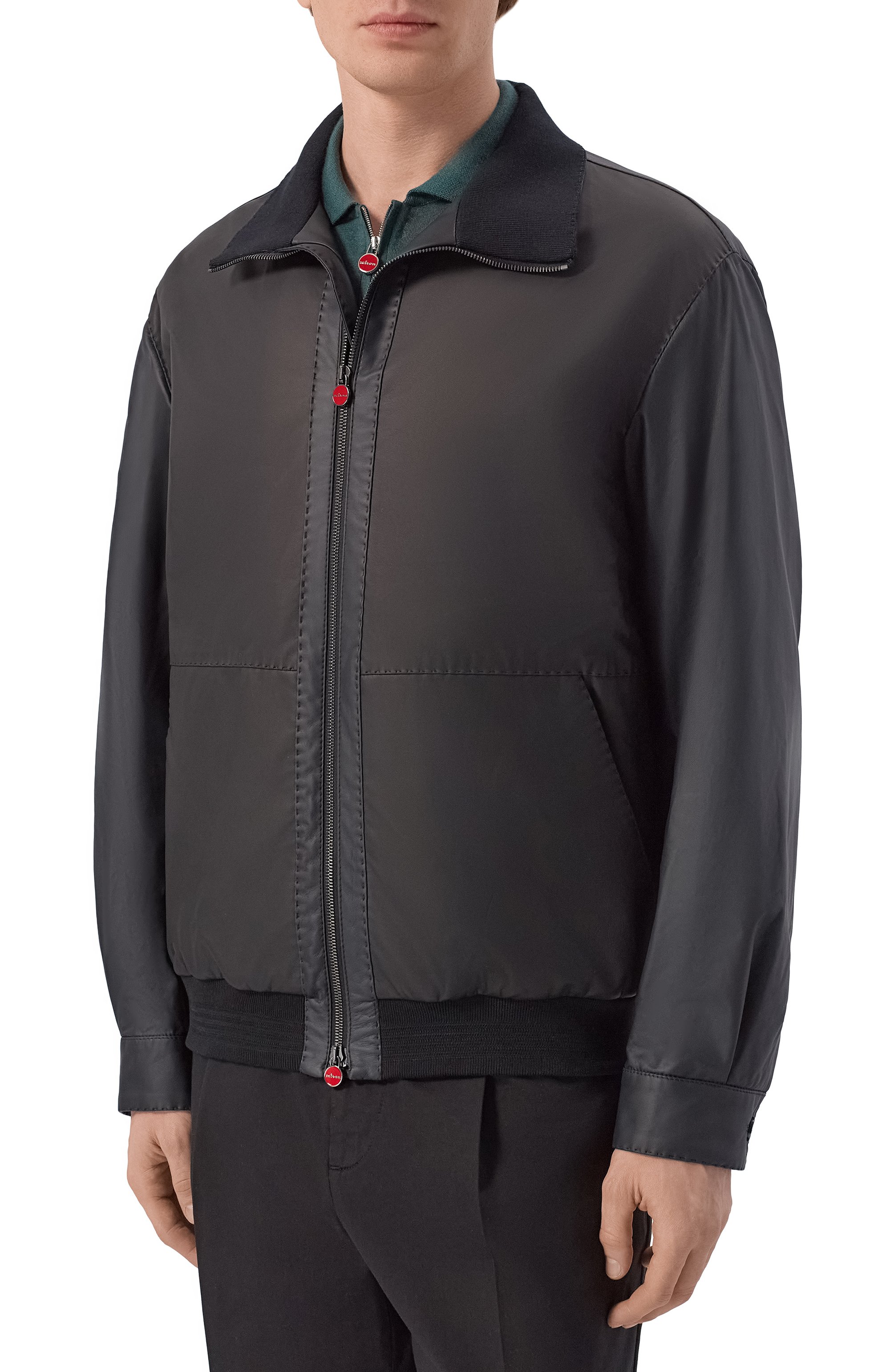 Кожаный бомбер KITON, арт. UW2358AV0814H, фото 3