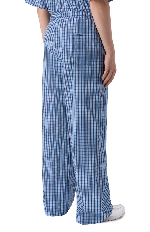Хлопковые брюки VETEMENTS ME76PA044N/26132 P0PLIN Синий  ME76PA044N/26132 P0PLIN Фото 4