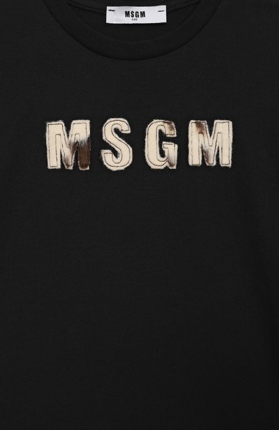 Хлопковая футболка MSGM KIDS, арт. F6MSJGTH067, фото 3