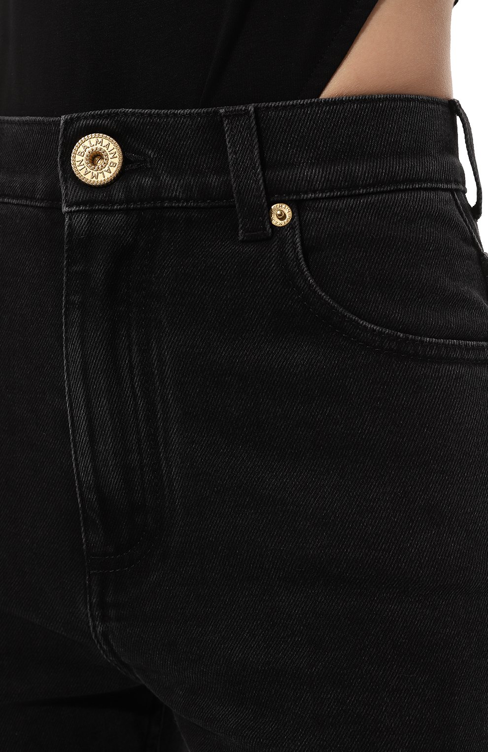 Джинсы BALMAIN черного цвета по цене 74500 руб., арт. AF1MG006DB67, фото 5 Джинсы BALMAIN, арт. AF1MG006DB67, фото 5