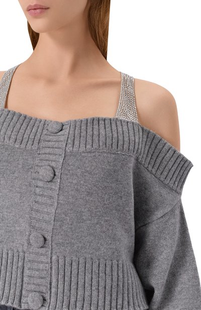 Шерстяной топ с отделкой стразами GIUSEPPE DI MORABITO, арт. 05FWKNT359 05358, фото 5