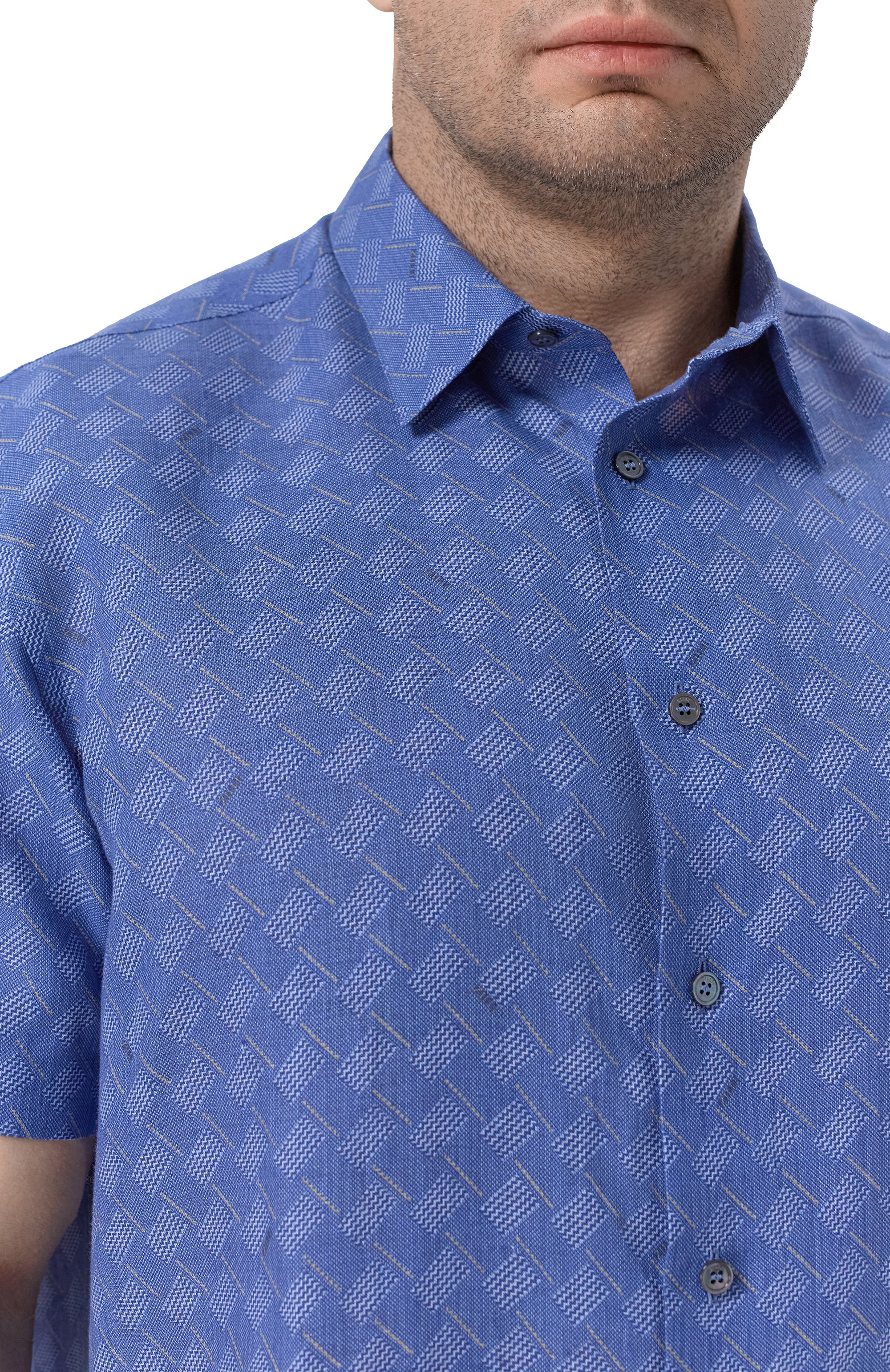 Льняная рубашка ZILLI, арт. SP0Z01M080087070F_001, фото 5