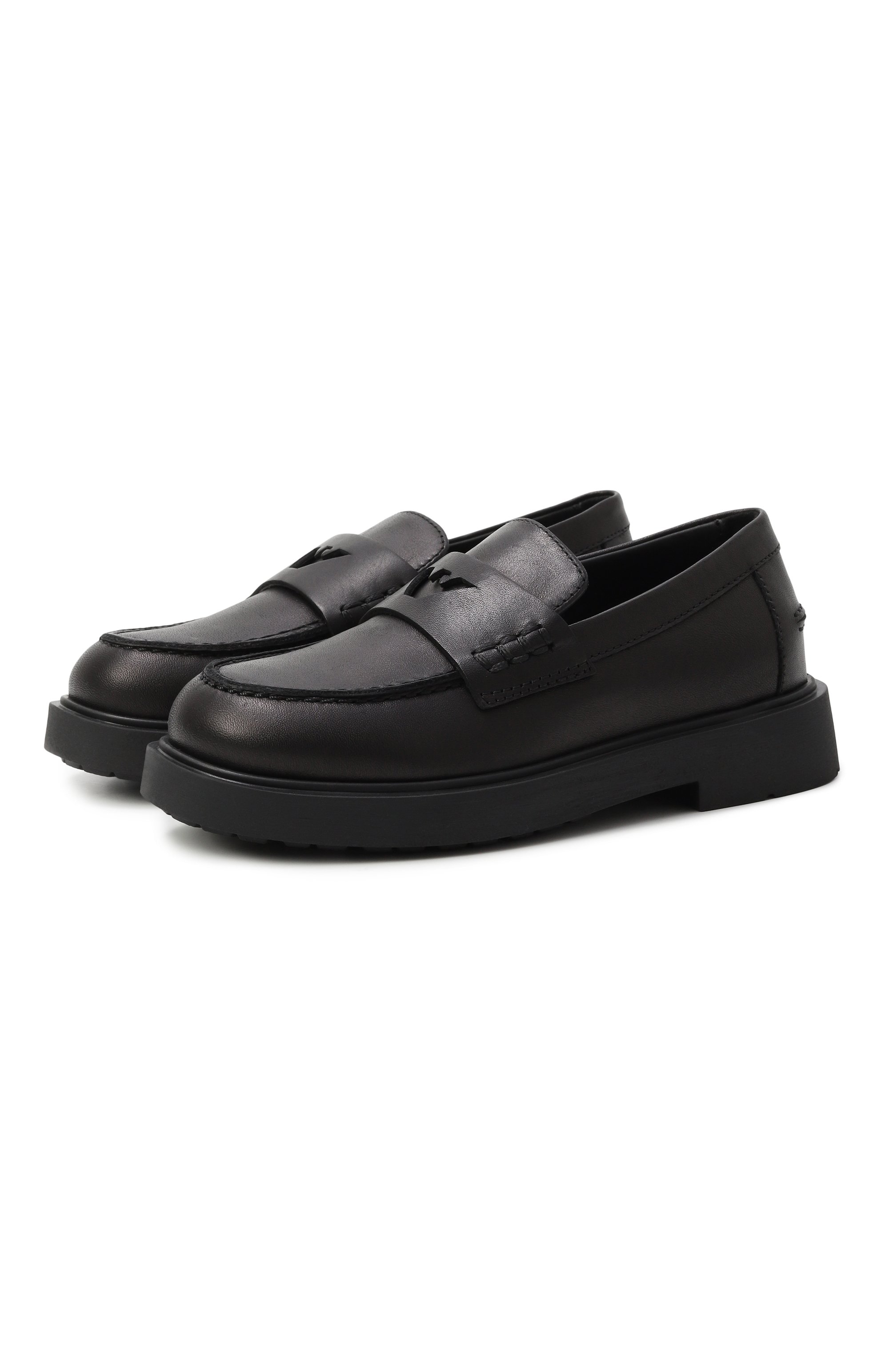 Кожаные лоферы EMPORIO ARMANI, арт. EB000798/AF18732, фото 1
