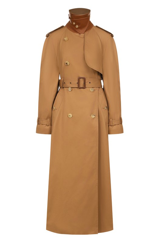 Хлопковый тренч Chloé CH25AMA19093 Бежевый CH25AMA19093