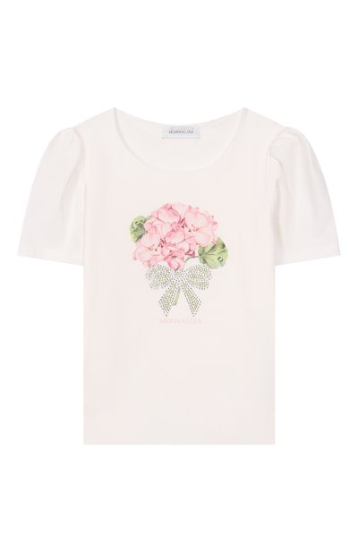 Хлопковая футболка MONNALISA, арт. 71G601