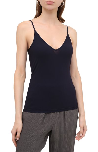 Топ JIL SANDER темно-синего цвета по цене 16850 руб., арт. JSCR705046-WR477108, фото 3 Топ JIL SANDER, арт. JSCR705046-WR477108, фото 3