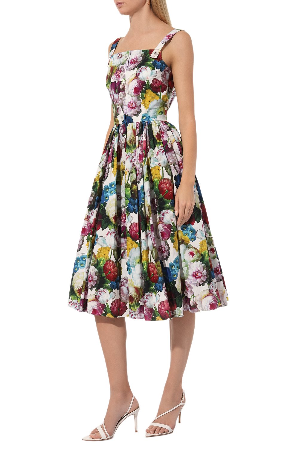 Хлопковое платье DOLCE & GABBANA разноцветного цвета по цене 225000 руб., арт. F6ZT0T/HS5Q2, фото 3 Хлопковое платье DOLCE & GABBANA, арт. F6ZT0T/HS5Q2, фото 3