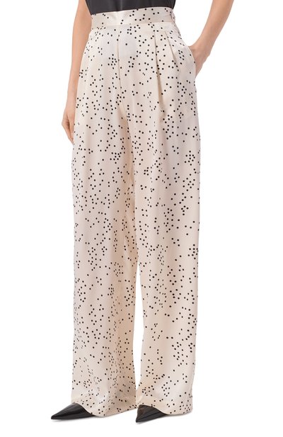 Атласные брюки SEVEN LAB молочного цвета по цене 21000 руб., арт. SPY.08.706.357, фото 3 Атласные брюки SEVEN LAB, арт. SPY.08.706.357, фото 3