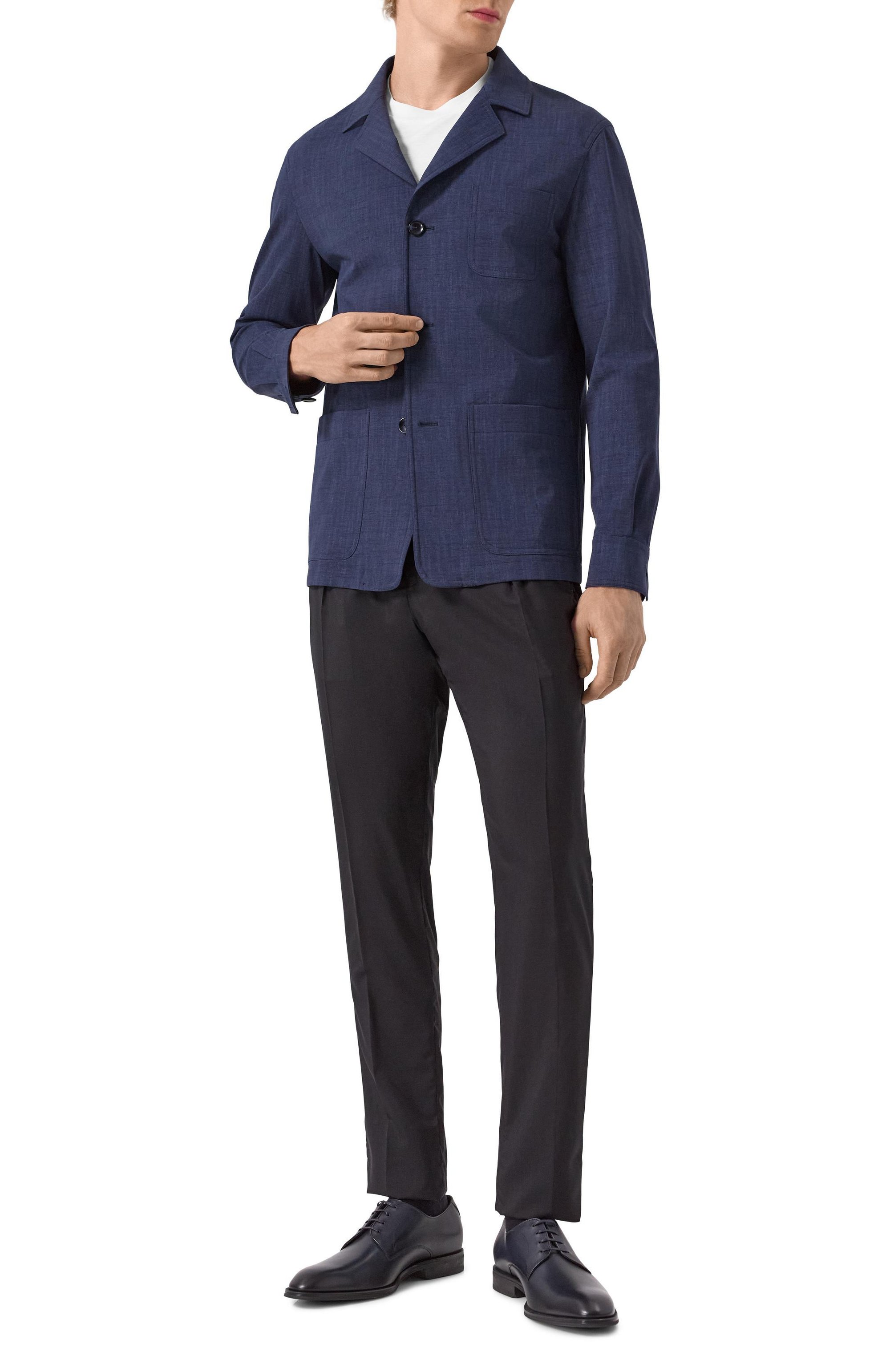 Брюки из шерсти и шелка MARCO PESCAROLO, арт. CHIAIA/5122, фото 2