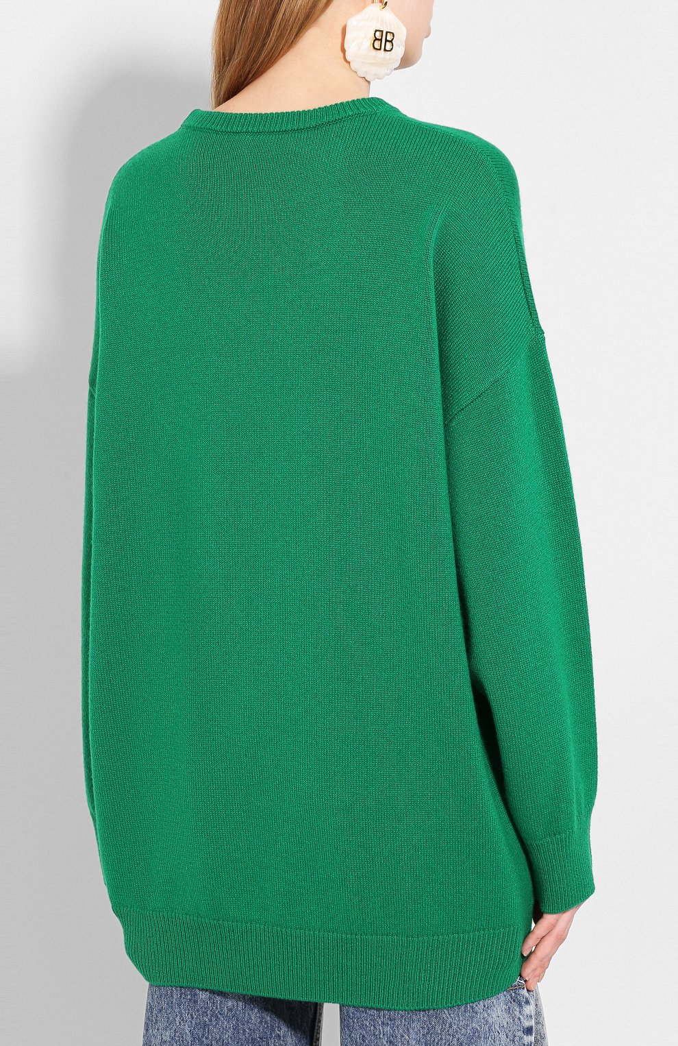 Кашемировый свитер BALENCIAGA зеленого цвета по цене 88550 руб., арт. 620992/T4103, фото 4 Кашемировый свитер BALENCIAGA, арт. 620992/T4103, фото 4