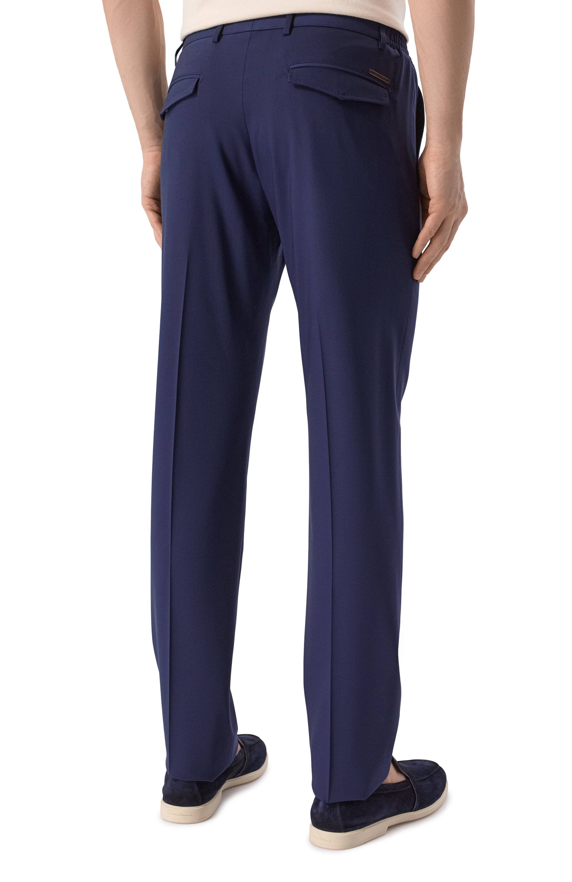 Шерстяные брюки STEFANO RICCI темно-синего цвета по цене 130000 руб., арт. M1T5100153/W0010P, фото 4 Шерстяные брюки STEFANO RICCI, арт. M1T5100153/W0010P, фото 4