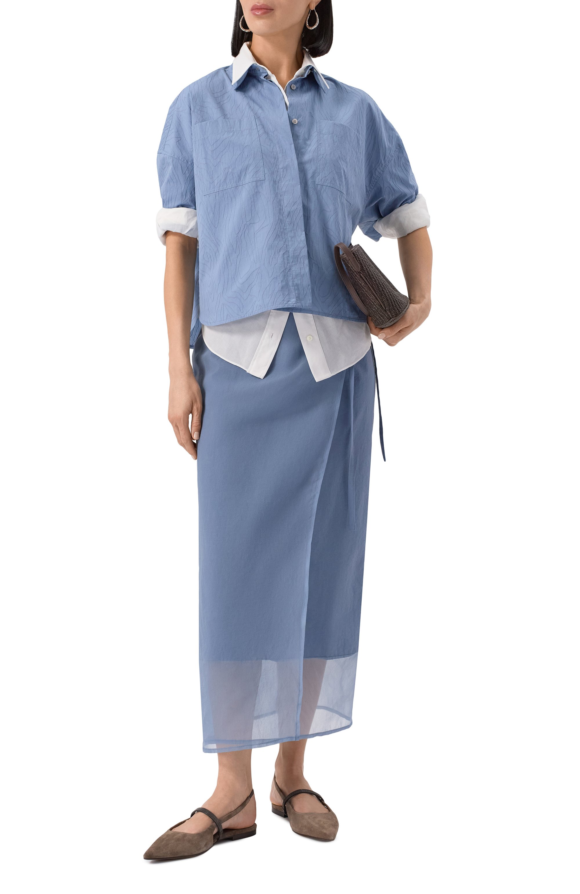 Хлопковая юбка BRUNELLO CUCINELLI, арт. ML140G3826, фото 2