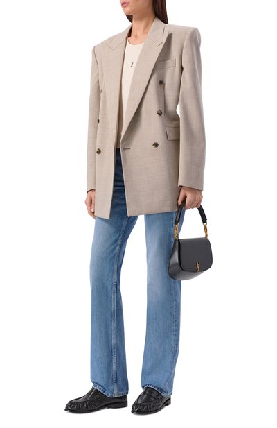 Кожаные пенни-лоферы le loafer SAINT LAURENT, арт. 818908/AA00K, фото 3