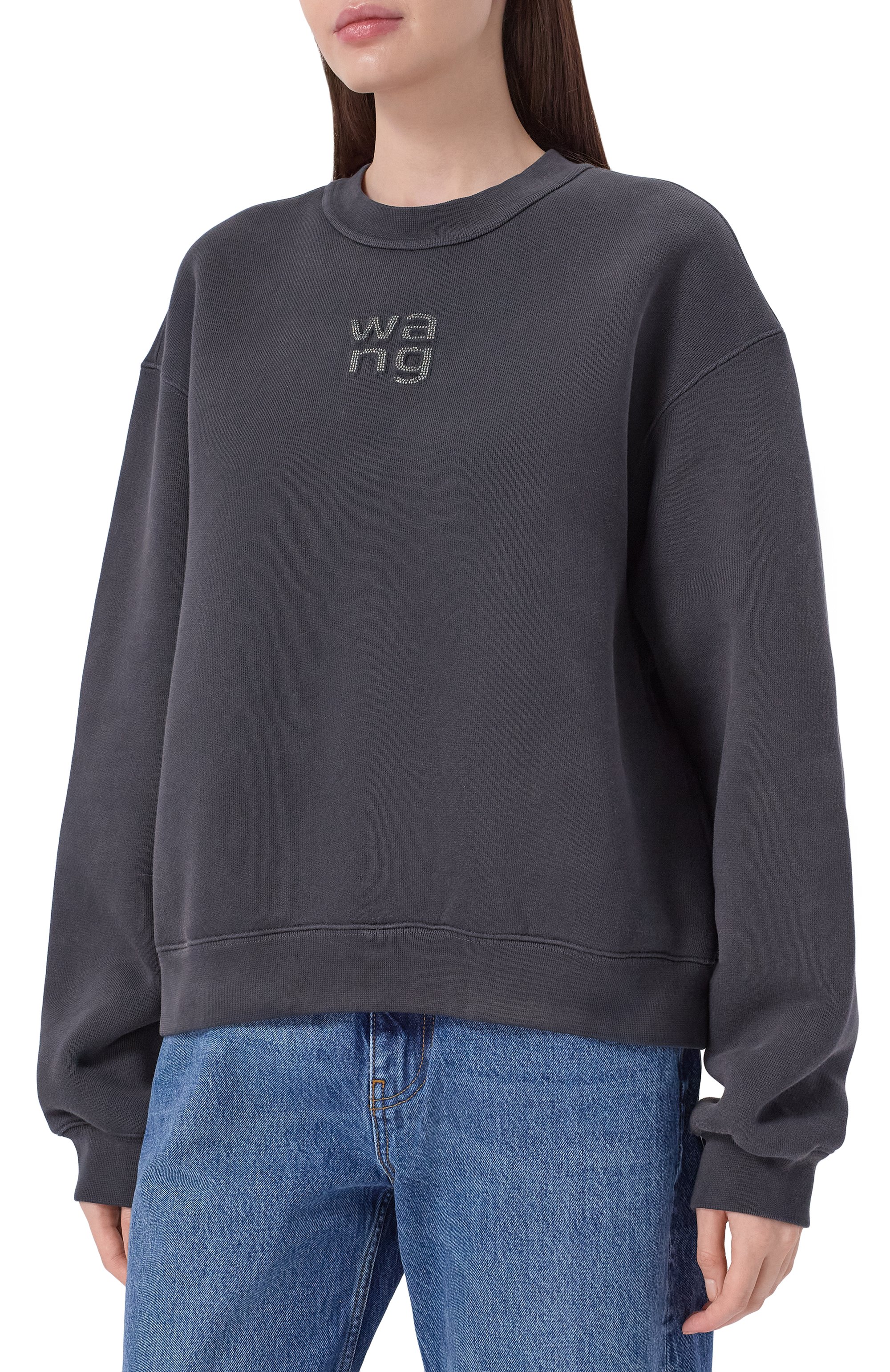 Хлопковый свитшот ALEXANDERWANG.T, арт. 4CC1261219, фото 3