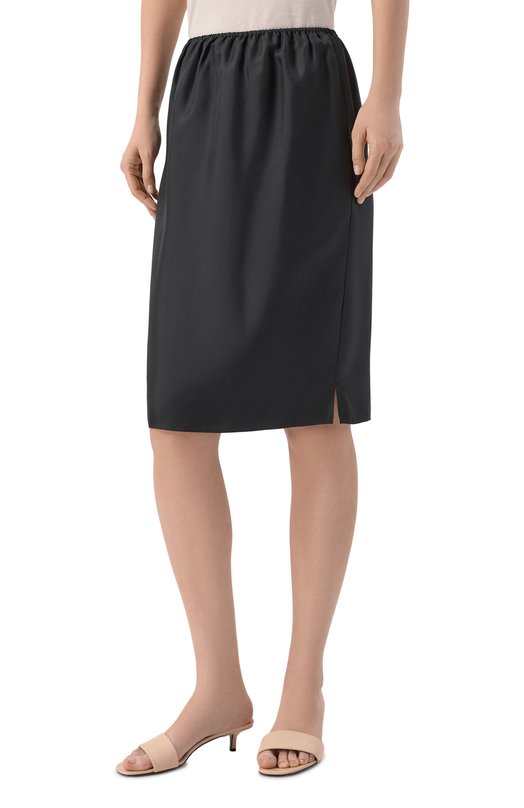 Шелковая юбка Loulou de Saison VASALI Чёрный  VASALI Фото 3