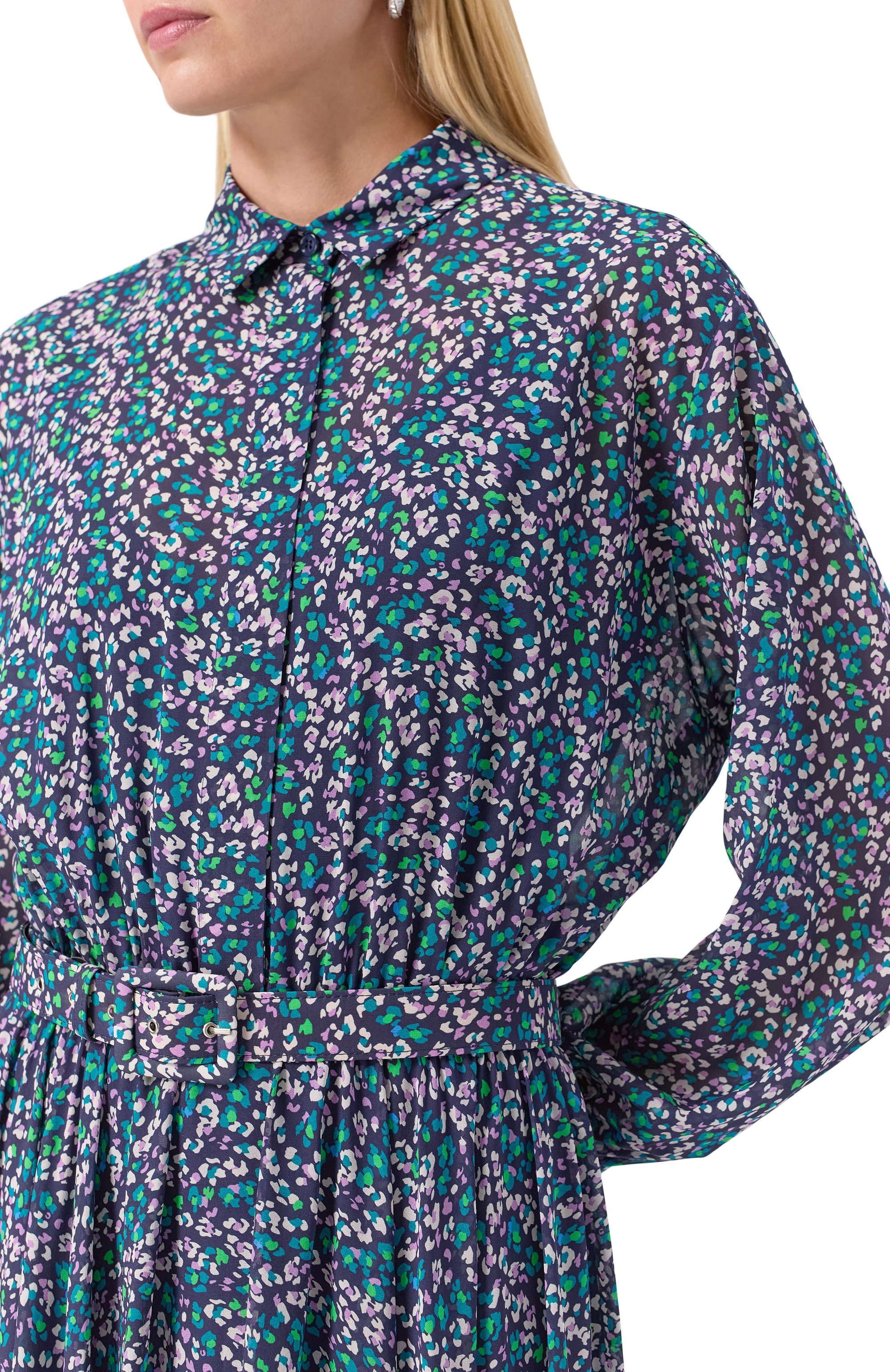 Шелковое платье OLOLOL синего цвета по цене 135000 руб., арт. OLDE072B/1008.MF403/S25, фото 5 Шелковое платье OLOLOL, арт. OLDE072B/1008.MF403/S25, фото 5