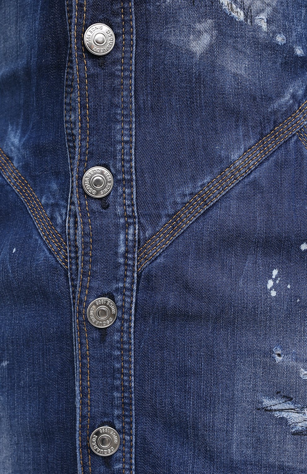 Джинсовое платье DSQUARED2 синего цвета по цене 99500 руб., арт. S72CV0128/S30341, фото 5 Джинсовое платье DSQUARED2, арт. S72CV0128/S30341, фото 5