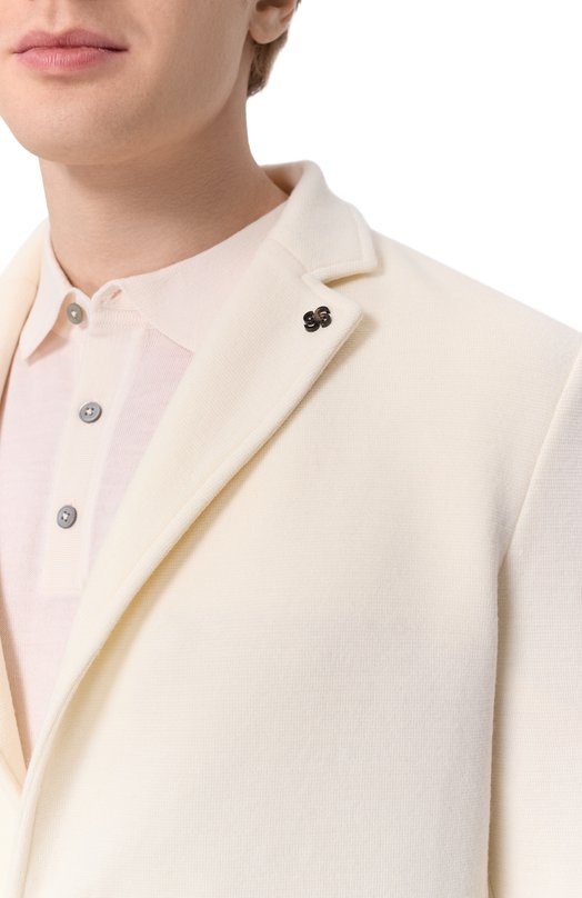 Шерстяной пиджак Gran Sasso 57156/24611 Кремовый  57156/24611 Фото 5