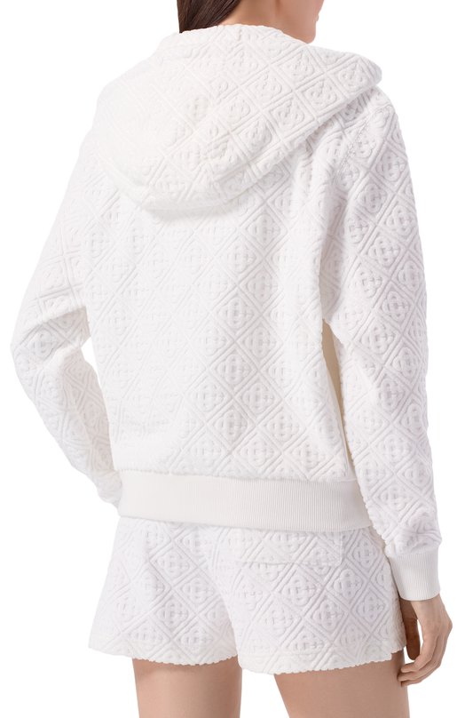 Хлопковая толстовка Casablanca W-SP26-JTP-517-01-EX-BC Белый  W-SP26-JTP-517-01-EX-BC Фото 4