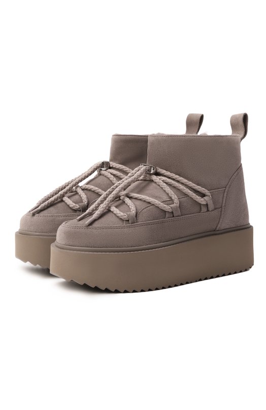 Замшевые полусапоги Classic Low Platform INUIKII 1001.006.0012 Серый 1001.006.0012