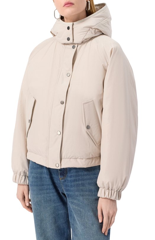 Пуховая куртка Brunello Cucinelli MG5017835P Кремовый  MG5017835P Фото 3