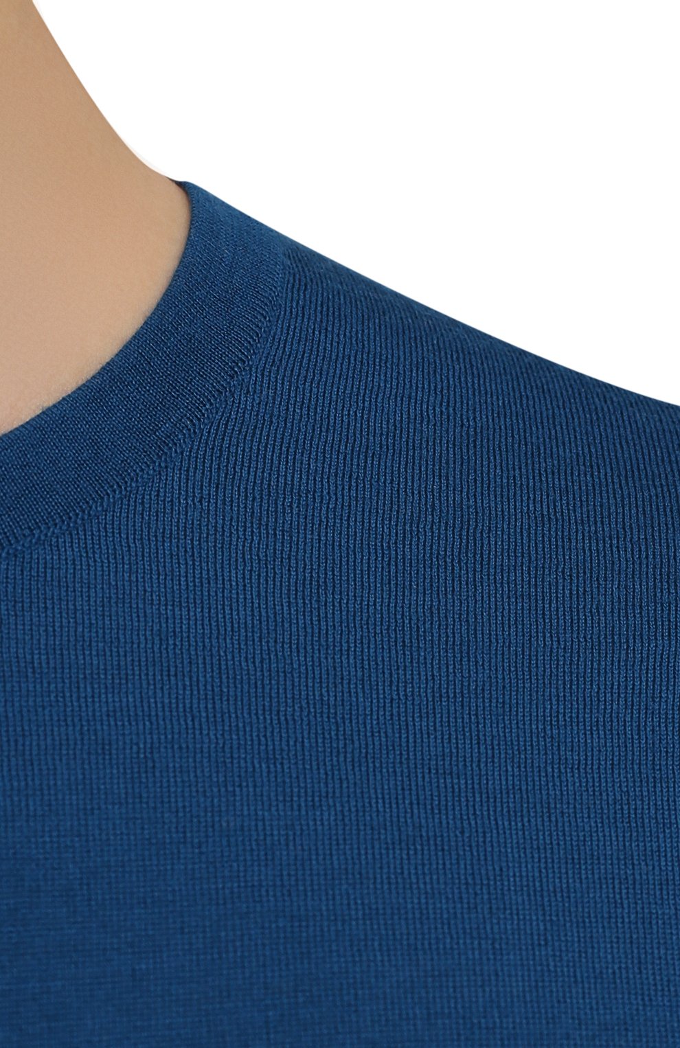 Шерстяной джемпер LORO PIANA синего цвета по цене 151000 руб., арт. FAI1916, фото 5 Шерстяной джемпер LORO PIANA, арт. FAI1916, фото 5