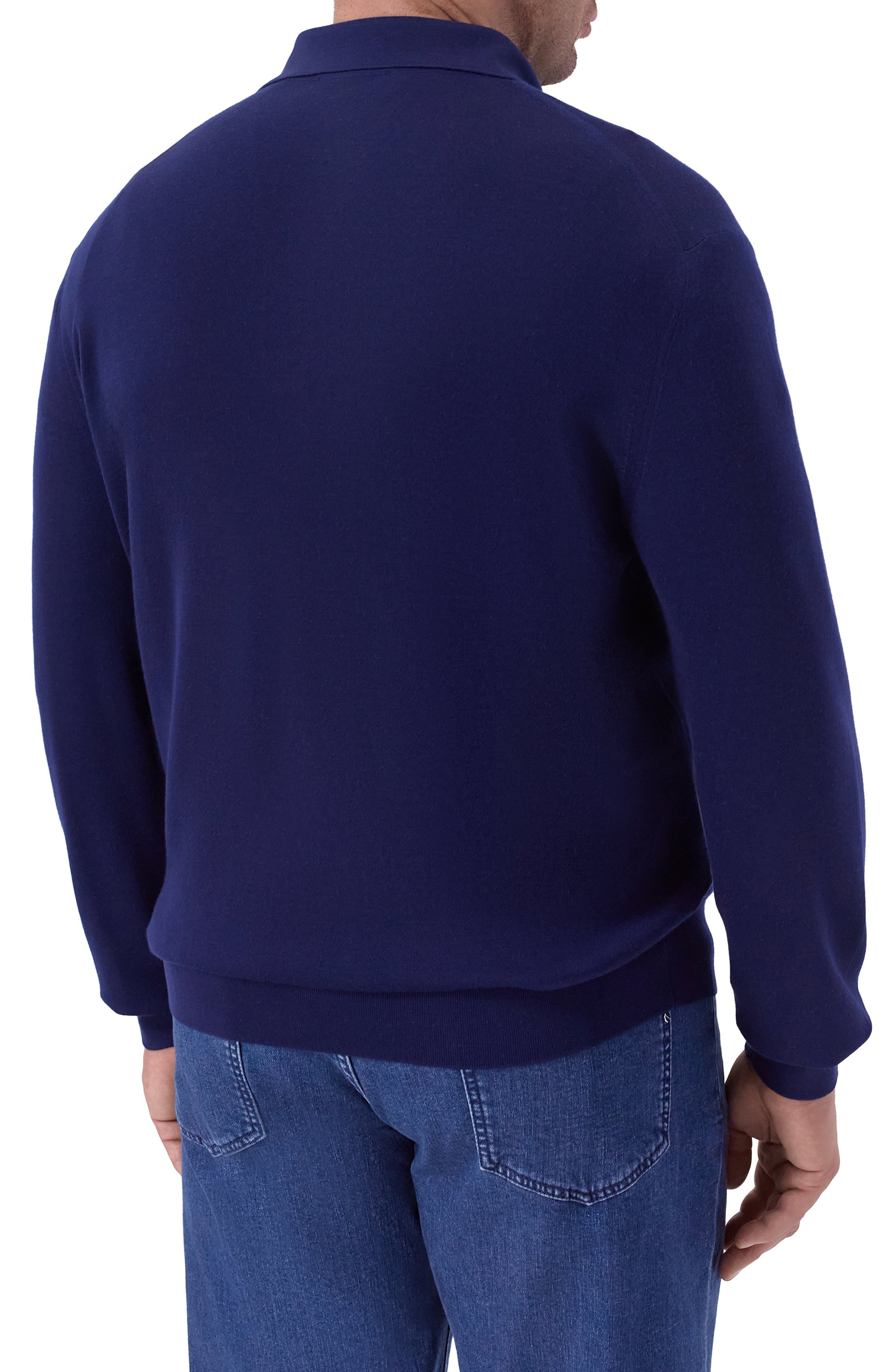 Кашемировое поло STEFANO RICCI темно-синего цвета по цене 334500 руб., арт. W505003P04/W25303/60, фото 4 Кашемировое поло STEFANO RICCI, арт. W505003P04/W25303/60, фото 4