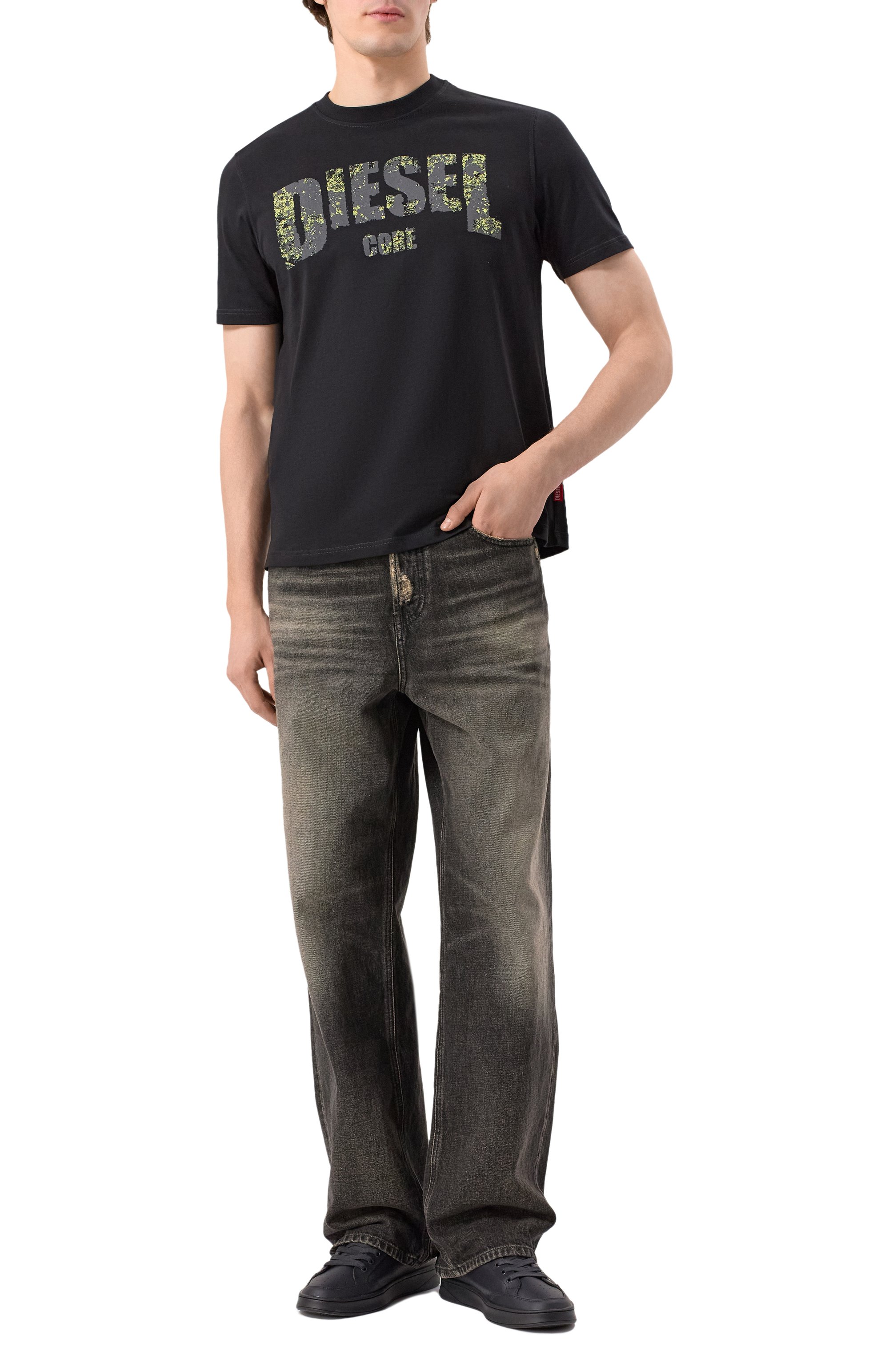 Хлопковая футболка DIESEL, арт. A17268/0PLAT, фото 2