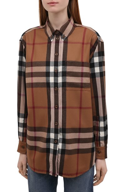 Шерстяная рубашка BURBERRY, арт. 8046715, фото 3