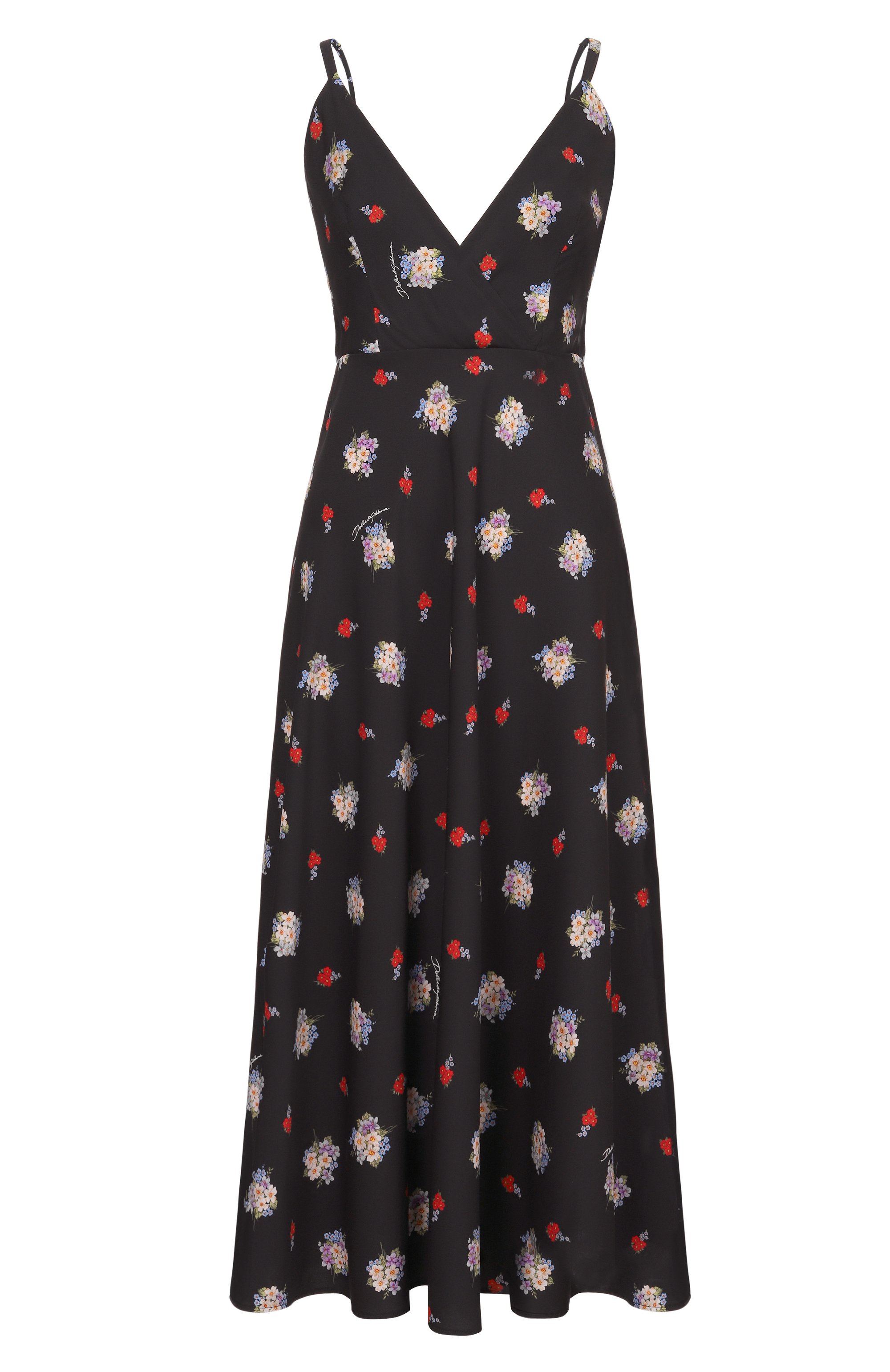 Шелковое платье DOLCE & GABBANA черного цвета по цене 244000 руб., арт. F60GJT/FSA8L, фото 1 Шелковое платье DOLCE & GABBANA, арт. F60GJT/FSA8L, фото 1