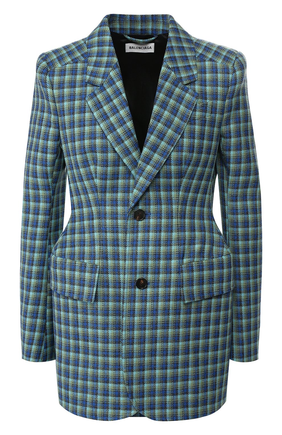 Шерстяной жакет BALENCIAGA голубого цвета по цене 170500 руб., арт. 571278/TCU11, фото 1 Шерстяной жакет BALENCIAGA, арт. 571278/TCU11, фото 1