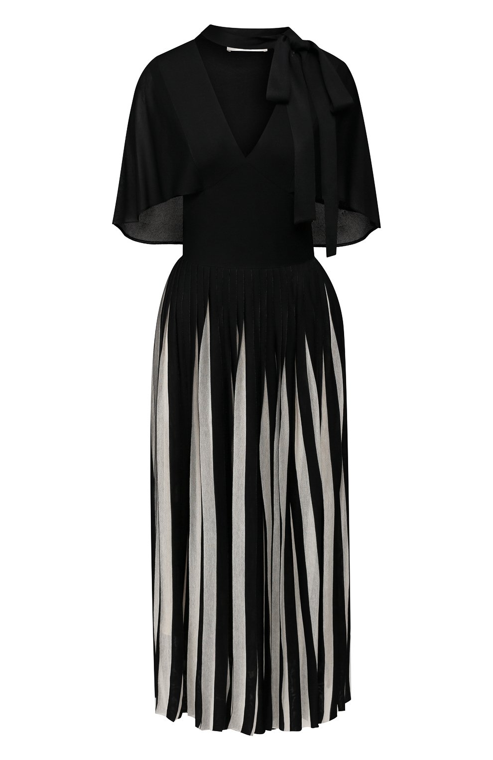 Платье из вискозы с воротником аскот VALENTINO, арт. RB3KD00MXXQ, фото 1