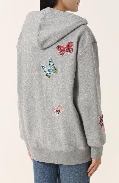Хлопковый кардиган с капюшоном и отделкой в виде бабочек VALENTINO, арт. PB3MF03X/3PC, фото 4