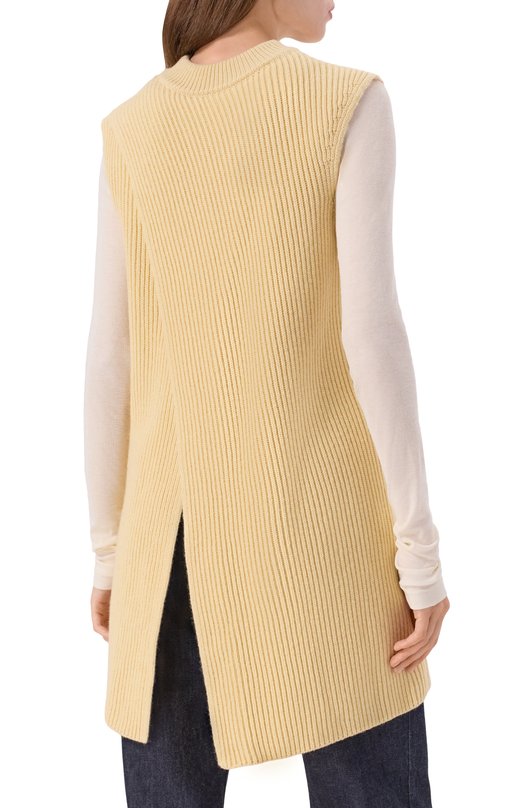 Шерстяной жилет Jil Sander J02FB0129/J14737 Кремовый  J02FB0129/J14737 Фото 4