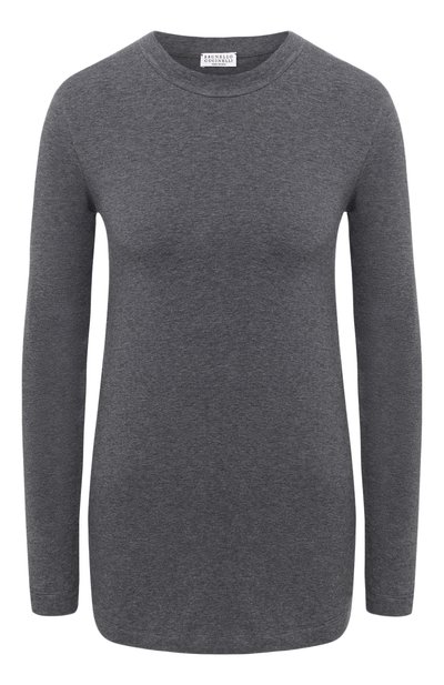 Женская хлопковый лонгслив BRUNELLO CUCINELLI, арт. M0T18B0107