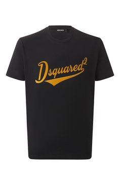 Мужская хлопковая футболка DSQUARED2 черного цвета, арт. S74GD1394/D20020 | Фото 1 (Длина (для топов): Стандартные; Драгоценные камни: Проставлено; Рукава: Короткие; Материал сплава: Проставлено; Принт: С принтом; Стили: Кэжуэл; Материал внешний: Хлопок; Кросс-КТ: Джерси; Мужское Кросс-КТ: Футболка-одежда)