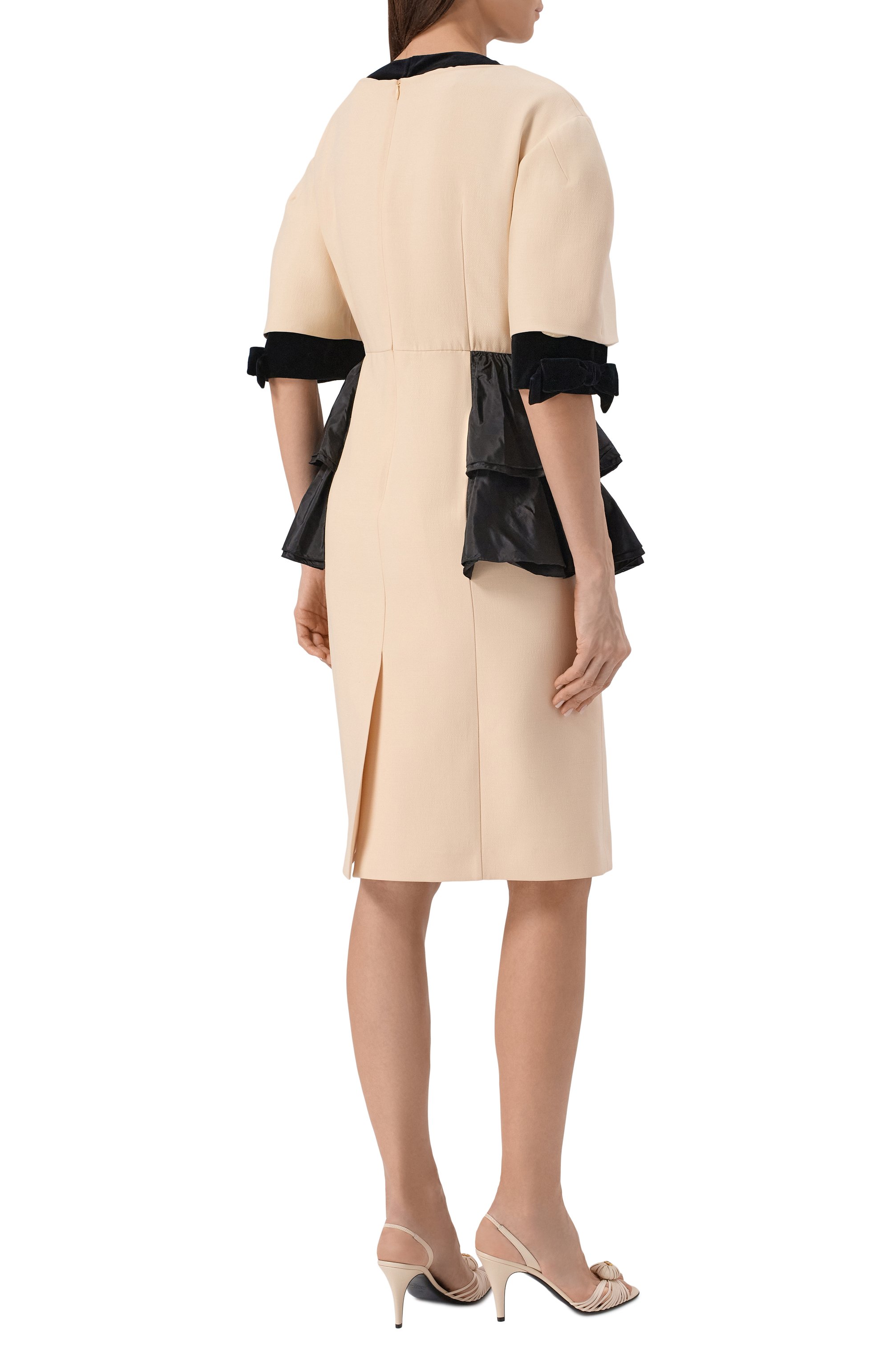 Платье из шерсти и шелка VALENTINO, арт. 7B0VAGG0/1CF, фото 3