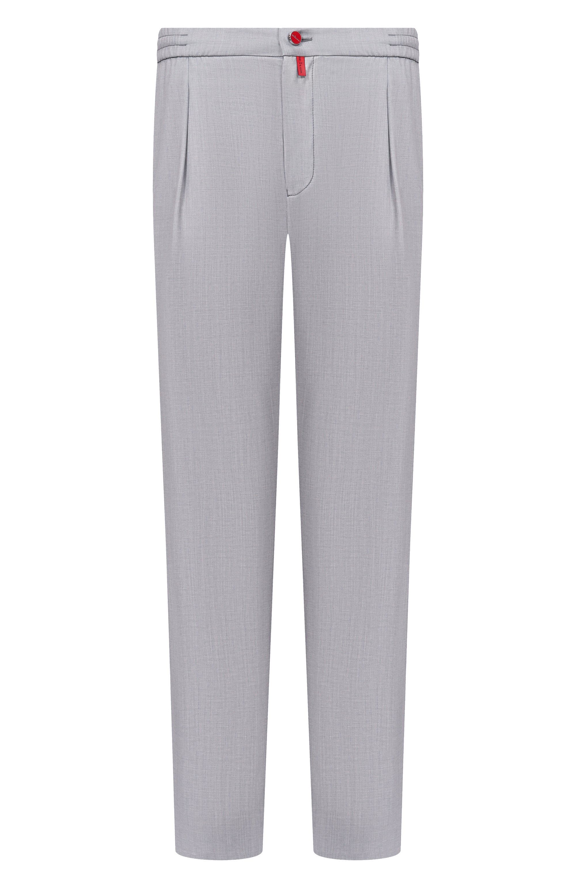 Шерстяные брюки KITON светло-серого цвета по цене 192500 руб., арт. UP1LACRK0631H, фото 1 Шерстяные брюки KITON, арт. UP1LACRK0631H, фото 1